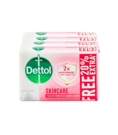 Dettol Skincare Moisturizing Beauty Bathing Soap Bar With Argan Oil (Pack Of 4) 600 gm