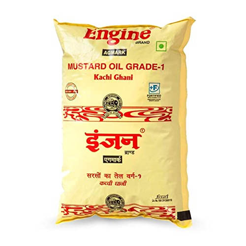Engine-Drand-Kachi-Ghani-Mustard-Oil-1-L.jpg Engine Drand Kachi Ghani Mustard Oil 1 Litre Pouch - Image 1