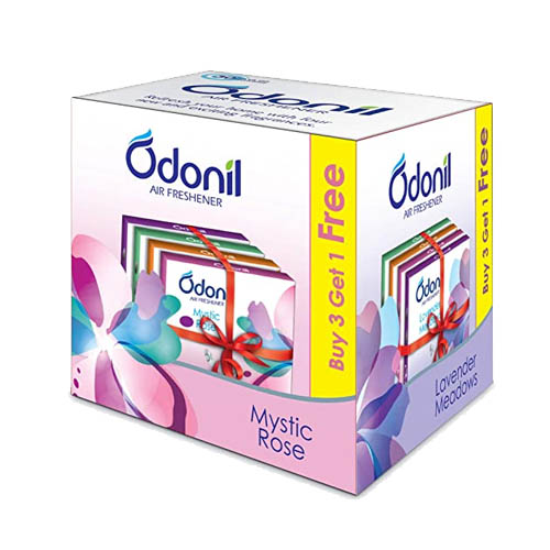 Odonil-Air-Freshner-Pack-of-4.jpg Odonil Blocks 50 gm Mix (3+1) - Image 1