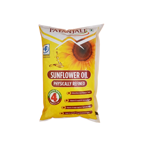 Patanjali Sunflower Oil Physically Refined (Pouch) – 1 Litre