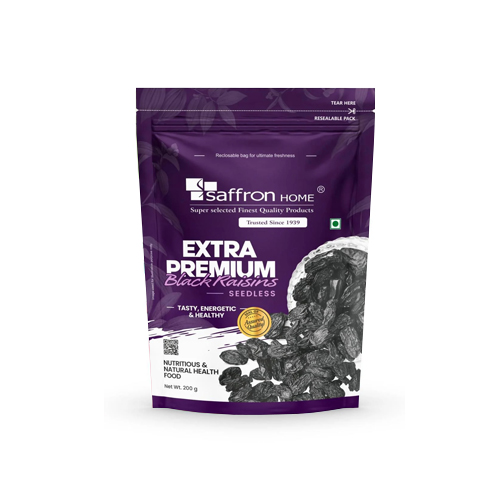 Saffron Home Extra Premium Black Raisins (Seedless) 200 gm