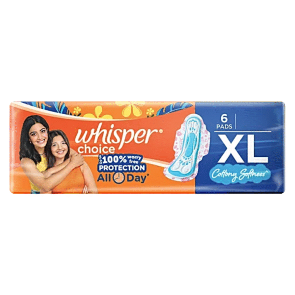 Whisper Choice Sanitary Pads XL Size (6 + 1 Pads)
