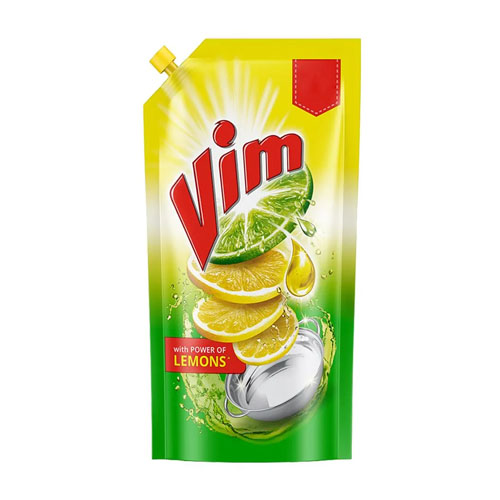 Vim-Dishwash-Liquid-Gel-Lemon-145-ml-Pouch.jpg Vim Dishwash Liquid Gel - Lemon 145 ml Pouch - Image 1